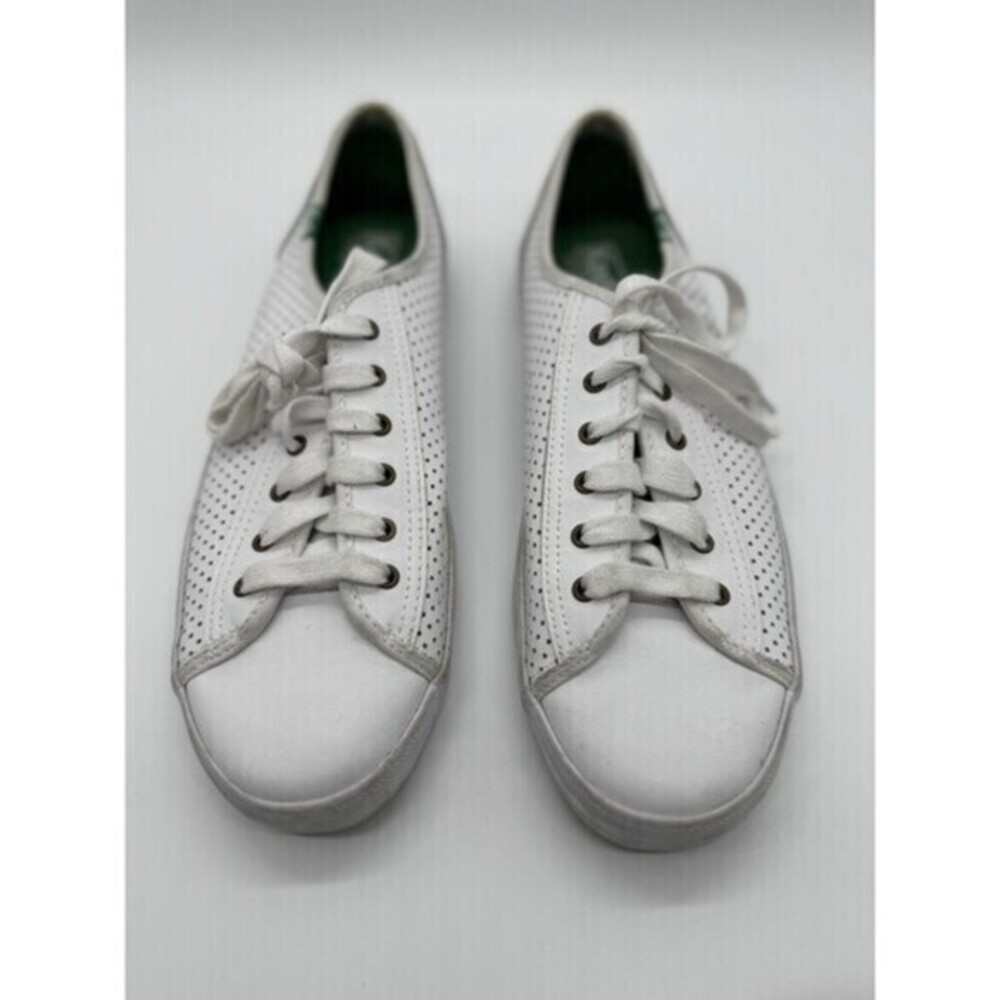 KEDS Sneakers Womens Sz US 8 EU39 White Leather Lace Up Tennis Shoes WH56115 EUC